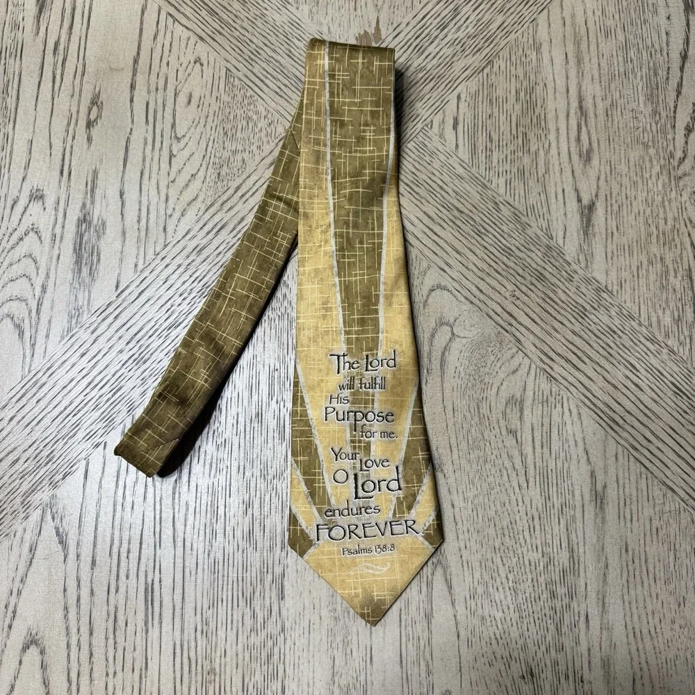 Eagles Wings Pastor‎ Religious 100% Silk Tie Psalms 138:8 God